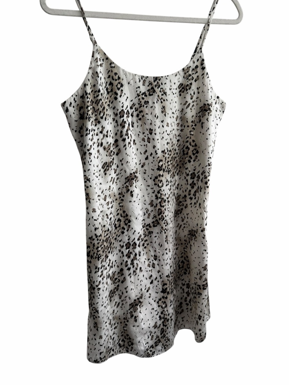 ALICE + OLIVIA Slip Dress Safari Print Silk Cream Tan Mini Women’s Size small - Picture 3 of 10
